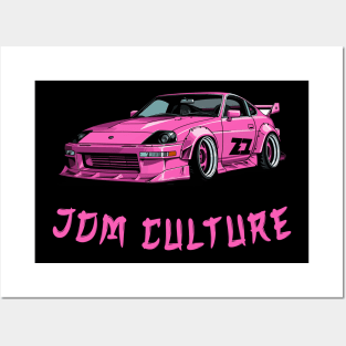 Pink Japanese Race Vintage Automotive 90's Jdm Culture Posters and Art